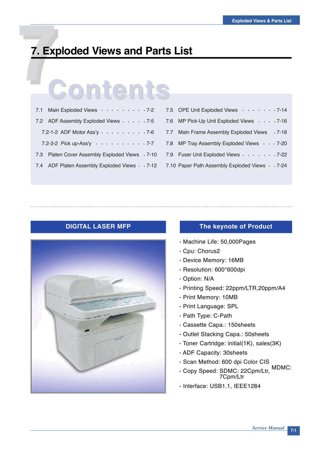 Samsung Digital-Laser-MFP SCX-4521 Parts Manual-1